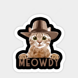 Meowdy Funny Cat Sticker